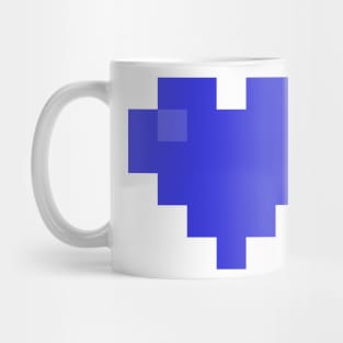 Simple Indigo Pixel Heart Mug